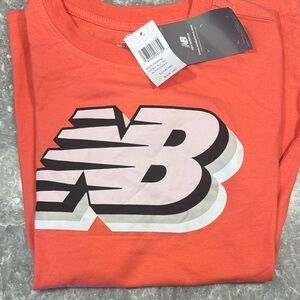 New Balance Coral Tee with Bold Logo